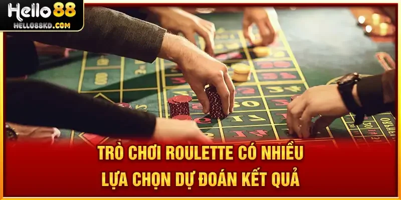 Trò chơi Roulette có nhiều lựa chọn dự đoán kết quả